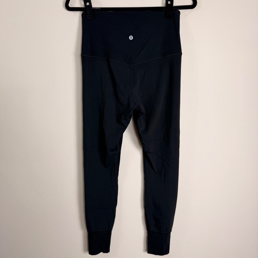 Lululemon Align Jogger Ribbed Waistband Black Nulu High Rise Pants Size 8